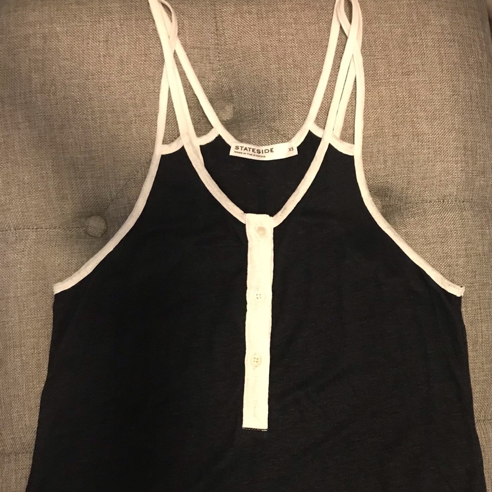 Navy knit tank
